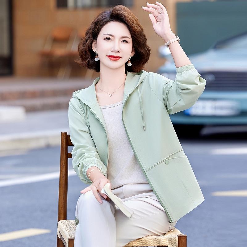 Modna Bluza z Kapturem na Jesień 2025 dla Kobiet w Średnim Wieku i Starszych - Codzienny i Wszechstronny Cienki Top