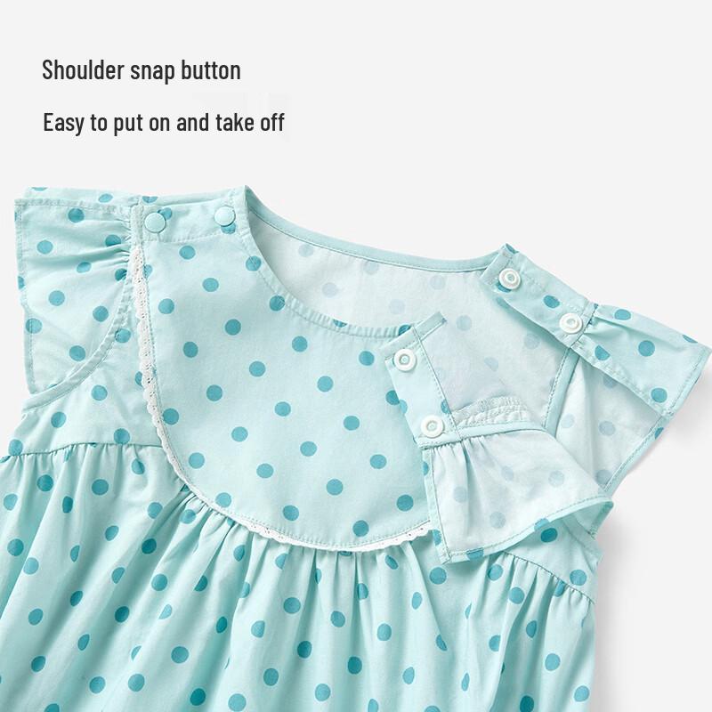 YEEHOO Baby Girl Polka Dot Floral Summer Romper