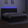 Maison Exclusive - Sommier à lattes de lit matelas et LED Noir 200x200 cm Tissu