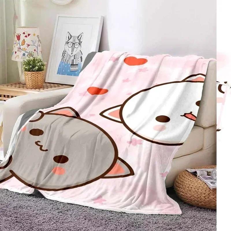 Schattige Bubu en Dudu Serie Deken Cartoon Print Kinderen Warm Flanel Zacht Comfortabel Huis Reizen Deken Bed Deken Verjaardagscadeau