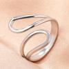 Stainless Steel Rings Minimalist Geometric Personality Snake Adjustable Open Ring Fashion Trending Ring For Women Zircon Gifts
