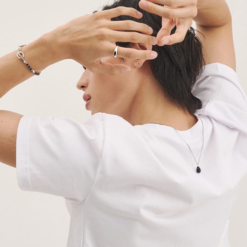 Tout Onyx Open Ring 925 Silver