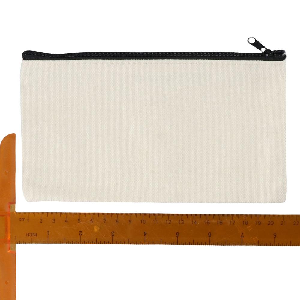 10pcs 8.2x4.7inch Zipper Pouch Zipper Canvas Makeup Bags DIY Cosmetic Bag  Storage