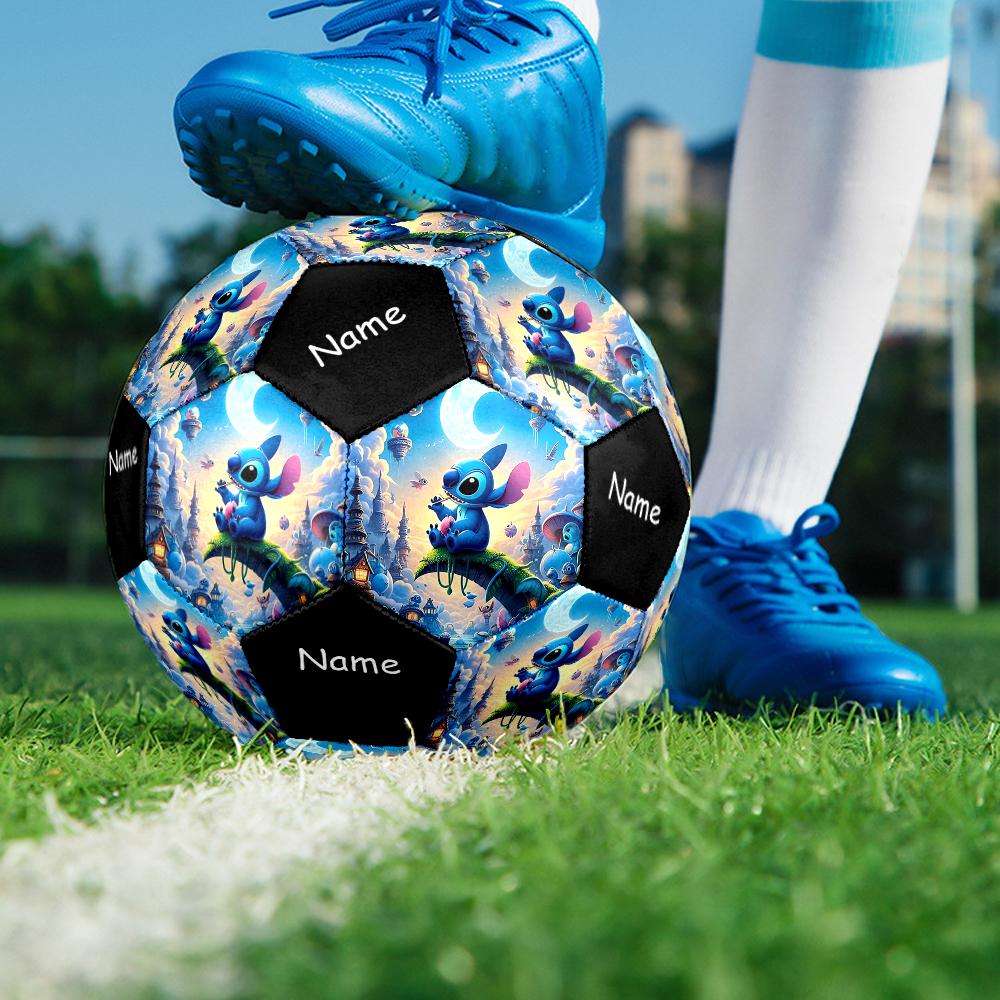 Custom Name Stitch Theme Size 5 Soccer Ball, Suitable for Both Indoor and Outdoor Matches, a Gift Suitable for Everyone.