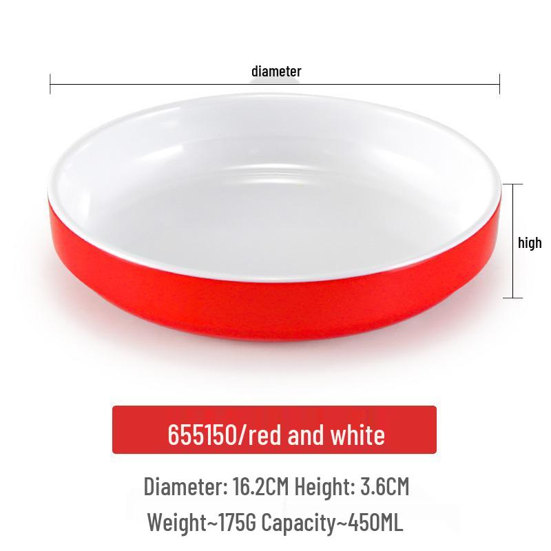Small Melamine Bowl - Imitation Porcelain, Round Plastic Plate for Dipping Sauce or Snacks, Ideal for Commercial Use