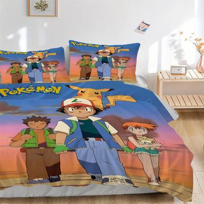 3pcs Pokémon Bedding Set: Perfect for Bedroom or Guest Room. Soft and Comfortable with No Core Included Yy251031071