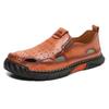 New Handmade Summer Sandals Men Breathable Leather Shoes Man Outdoor Men Sandals Antiskid Beach Sandals Hollow Shoes Fashion