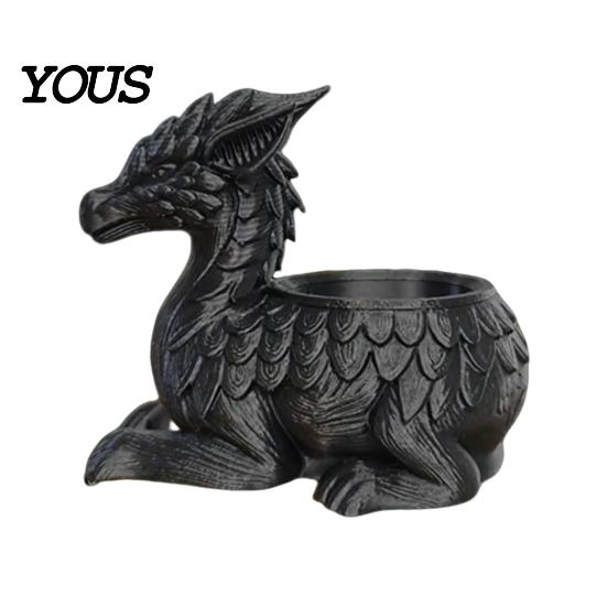 Kräuterpflanzen Topf 3D Gedruckter Drachen Pflanztopf, Mini Sukkulenten Blume Schreibtisch Innen Außen Behälter, Haus Balkon Dekoration Dekorativ