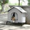 Outdoor Cat Shelter Heated Cat House Waterproof Insulated with Elevated Base Feral Cats Shelter Street House In Winter Yard