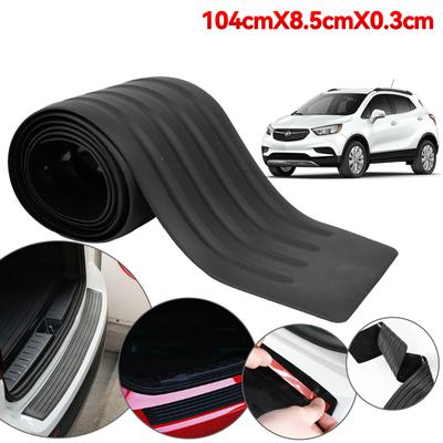 Striscia di protezione universale per porta del bagagliaio dell'auto, piastra di protezione per paraurti posteriore, modanature in gomma, rivestimento di rivestimento, 104*8,5 cm