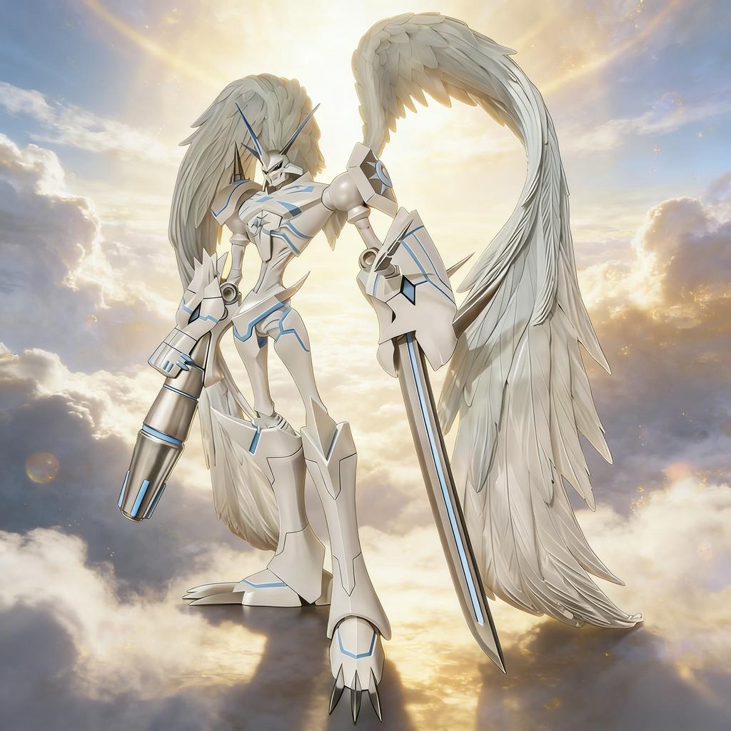20cm/7.87in Anime Digimon Adventure Figure Omegamon Merciful Mode Action Figures Pvc Statue Collection Model Toys Gifts
