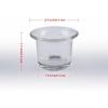 Clear Chunky Glass Lip Votive Candle Holders Tealight Votive Cups for Wedding Proposal, Spa, Aromatherapy, Meditation, 6 Counts by Shxstore