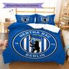 Hertha BSC Pattern Bedding,Quilt Set Quilt Cover Pillowcase Home Birthday Gift(1 * Duvet Cover + 2 * Pillowcase, Without Core)