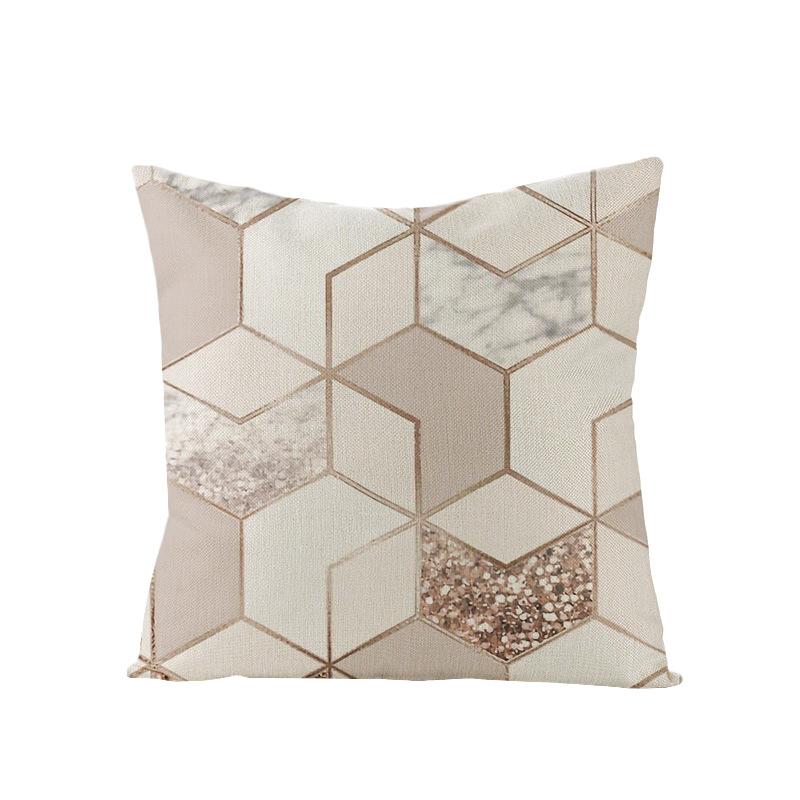 Nordische Geometrische Abstrakte Serie Polyester Bedruckter Kissenbezug Sofakissenbezug Heimtextilien