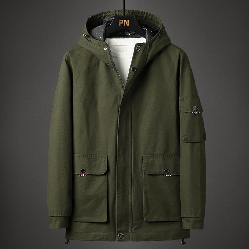 

Весна и осень Повседневный Красивый Корейский Выпуск Модный Хлопковый Куртка С Капюшоном Инструментальный Топ Ветровка XXXXL