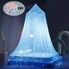 Luminous Dome Mosquito Net Kids Bed Mantle Foldable DIY Stars Sticking Baby Crib Netting Hanging Princess Mosquito Net Bedding