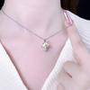 Collier Pendentif Petit Champignon Série Originale One Leaf Knows Autumn Femme Niche Ins Étudiant Commuter Acier Inoxydable Chaîne Clavicule