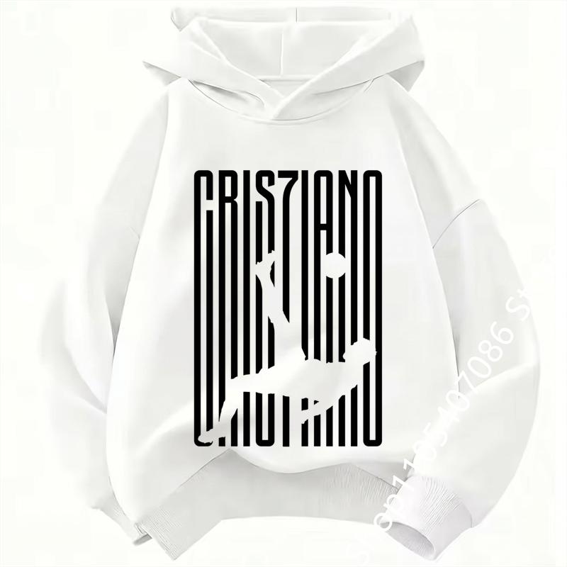 Boys Cristiano Ronaldo Hoodie CR7 Football Player Graphic Hooded Sweatshirt Kids Casual Long Sleeve Sport Pullover