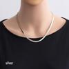 Flat Snake Bone Clavicle Necklace - Non-Fading, Unisex Matching Chain Jewelry