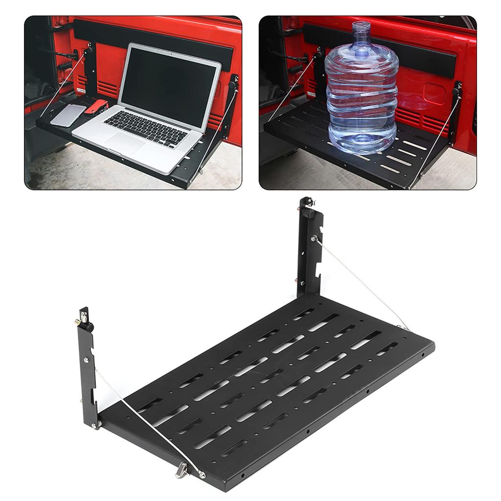 Folding Tailgate Table Trunk Cargo Shelf Storage Bracket for Jeep Wrangler JK 2007-2017