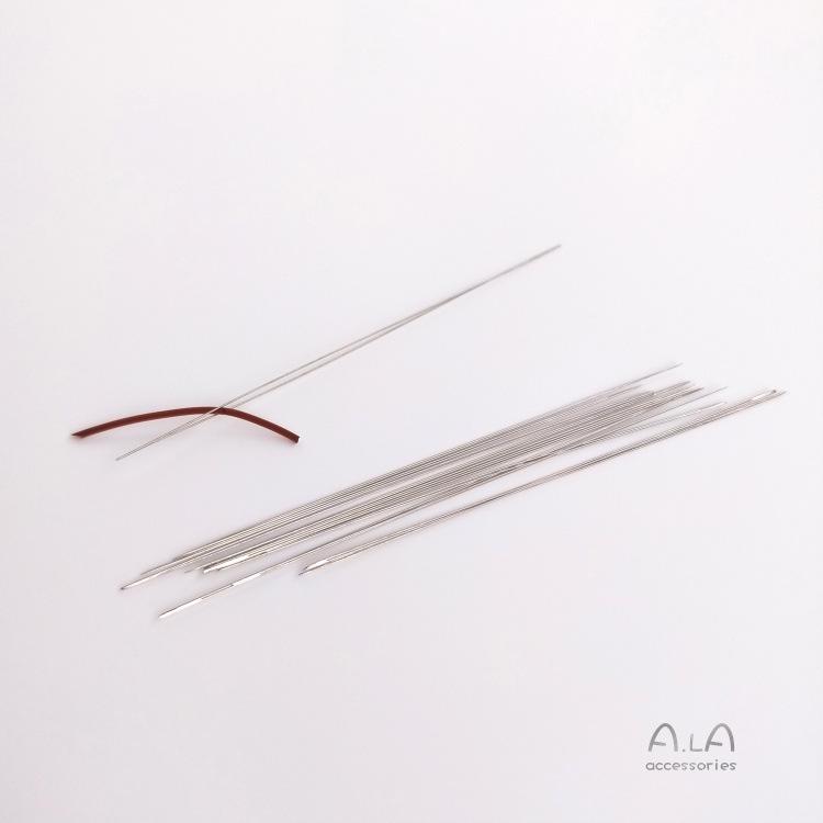Handmade Twisted Beading Needle & Fine Stainless Steel Wire for DIY Bracelets, Necklaces, Earrings