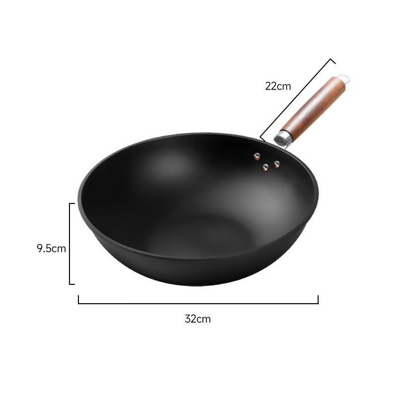 UOTUO Tiefer Stickfreier Eisen-Wok mit Stickstoff