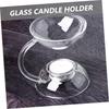 NUOLUX Glass Candle Holder, Tabletop Glass Essential Oil Burner, Tealight Candle Holder