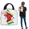 Guyana Flag Map Smile With Love Insulated Lunch Bag for Women Children Leakproof Food Boxes Thermal Lunch Box Tote