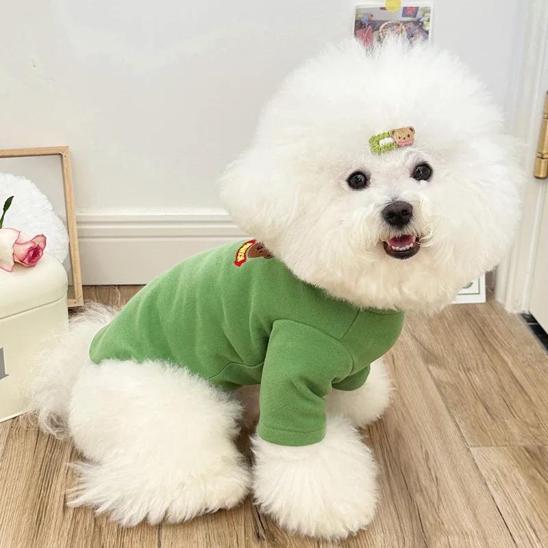 Autumn and Winter Clothing Plush Pet Dog Clothing Teddy Bear Schnauzer Small Dog Leggings Dog Christmas Clothes Pet Clothes