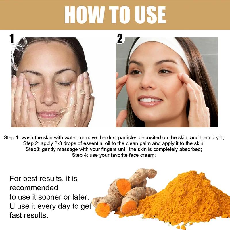 Turmeric Face Oil Deep Hydrating Face Serum Nourishing and Moisturizing Face Essence Repair & Brightening Face Skin Fade Dark Spot Face Care