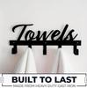 No-Drill Wrought Iron Towel & Hat Hook for Door Storage