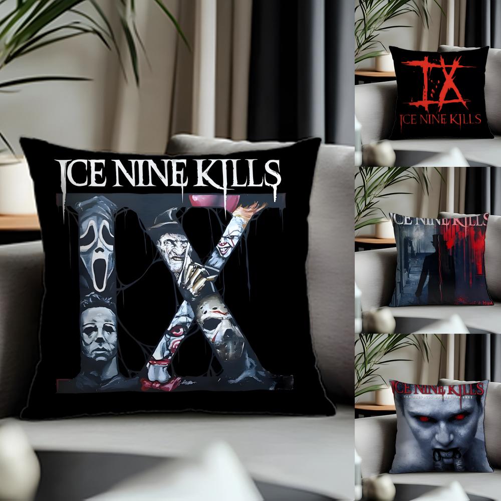 Hot IIce Nine Killsing Cushion Cover Antidustmite Pillowcase Invisible Zipper Silky Short Plush Sofa Cushion Cover