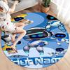 ASTRO BOT Custom Name Round Area Rug,Carpet Rug for Living Room Bedroom Sofa Playroom Decor,Non-slip Floor Mat