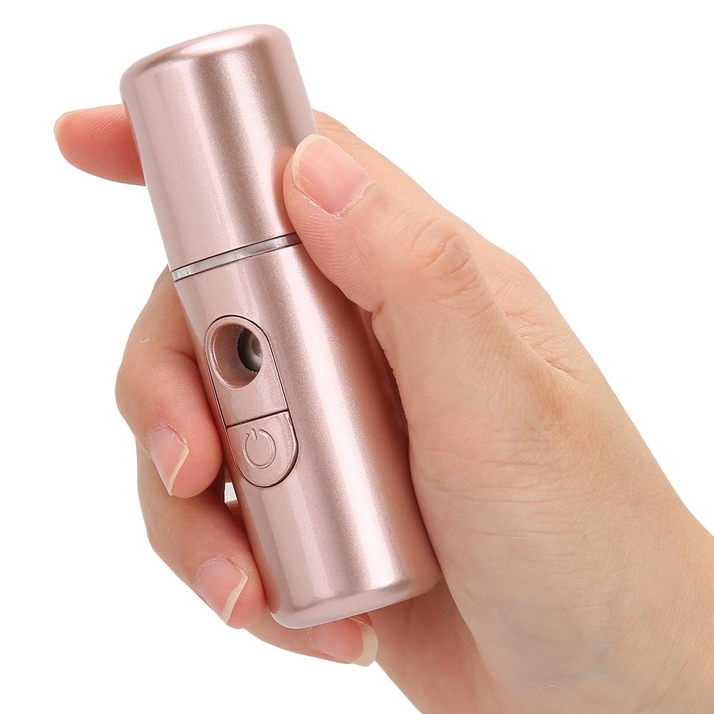 Mist Sprayer   Hydrating Portable USB Face Humidifier SkinCare Beauty Tool(  Gold )