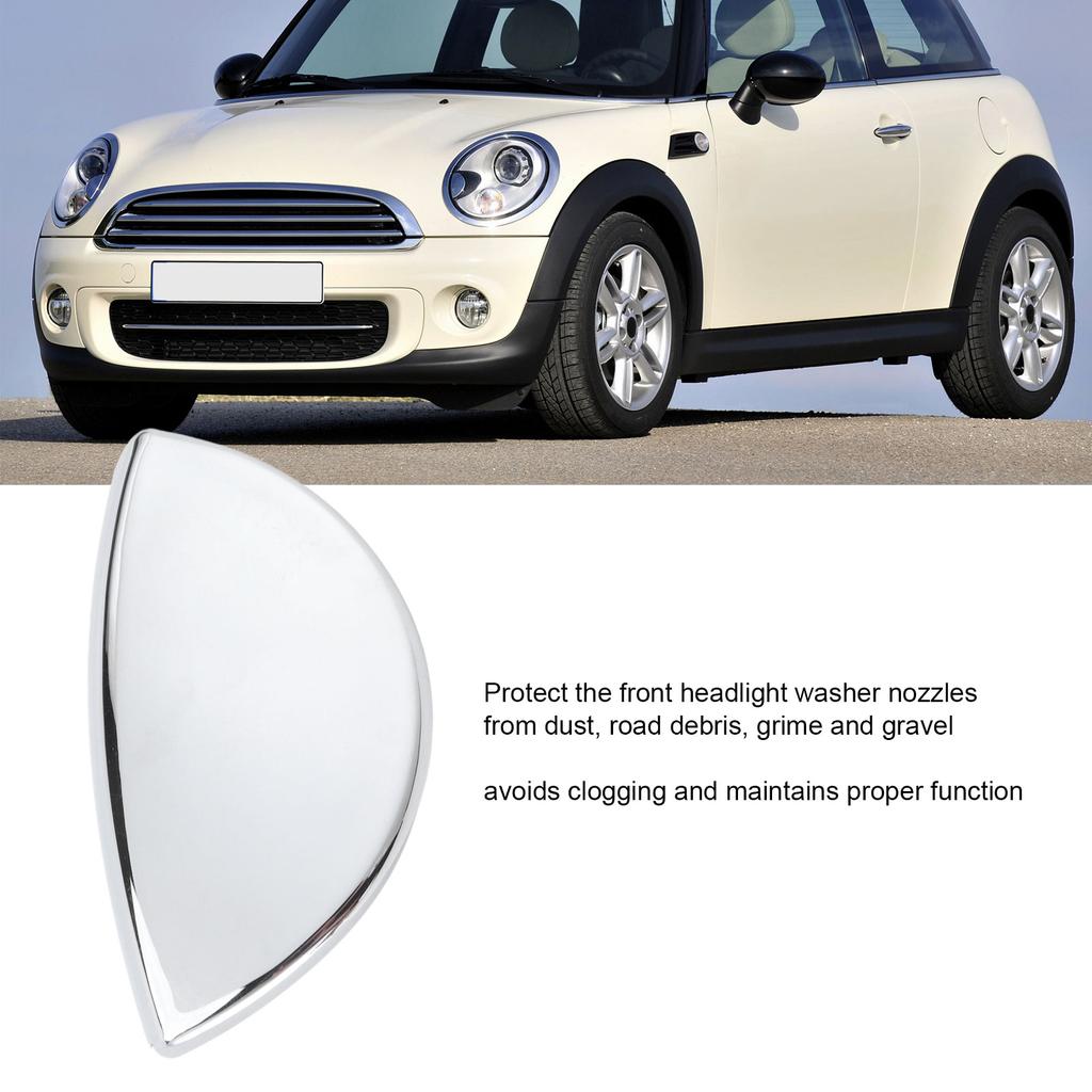 Front Headlight Washer Water Spray Cover Replacement for  R55 R57 R56 R58 R59 2008-2014 Headlight Spray Nozzle Cover