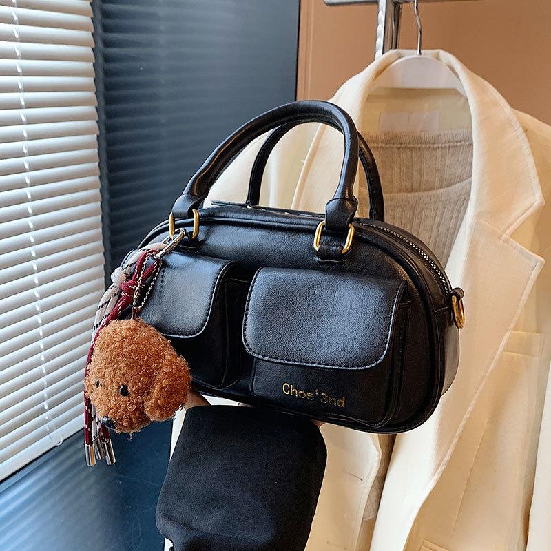 Wholesale Niche Bowling Bag Women's 2025 New Fashion Retro Handbag Versatile Shoulder Messenger Bag