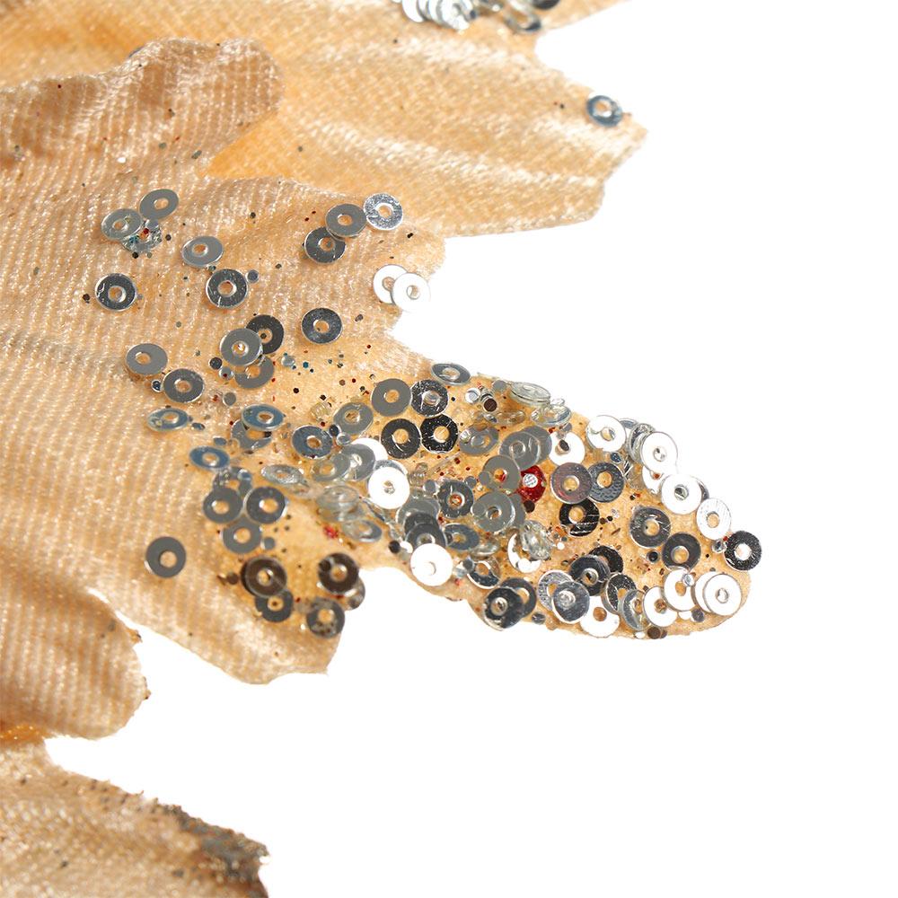 20cm Glitzer Künstliche Weihnachtsstern Weihnachtsbaum Blumen Party Dekorationsartikel Schmuck Heimdeko Handarbeit Flanellstoff Blume