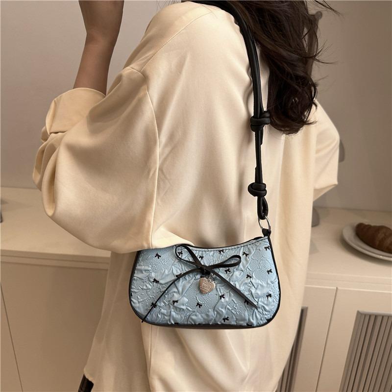 Niche design bow underarm bag women's new handbag fashion shoulder messenger bag sweet bag