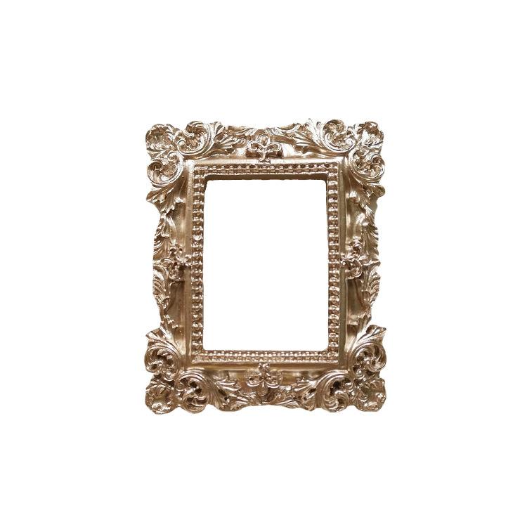 Mini Retro Guld Präglad Fotoram Julgransdekoration Tillbehör Hem Skrivbord Nagellack Smycken Fotografering Dekoration
