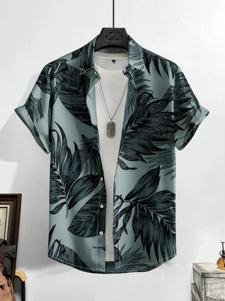 Cămașă Hawaiiană Bărbat Imprimeu Casual Subțire Plajă Slim Modă Cămașă Calitate Înaltă Lux Negru Social Vintage Amuzant Haine Supradimensionate