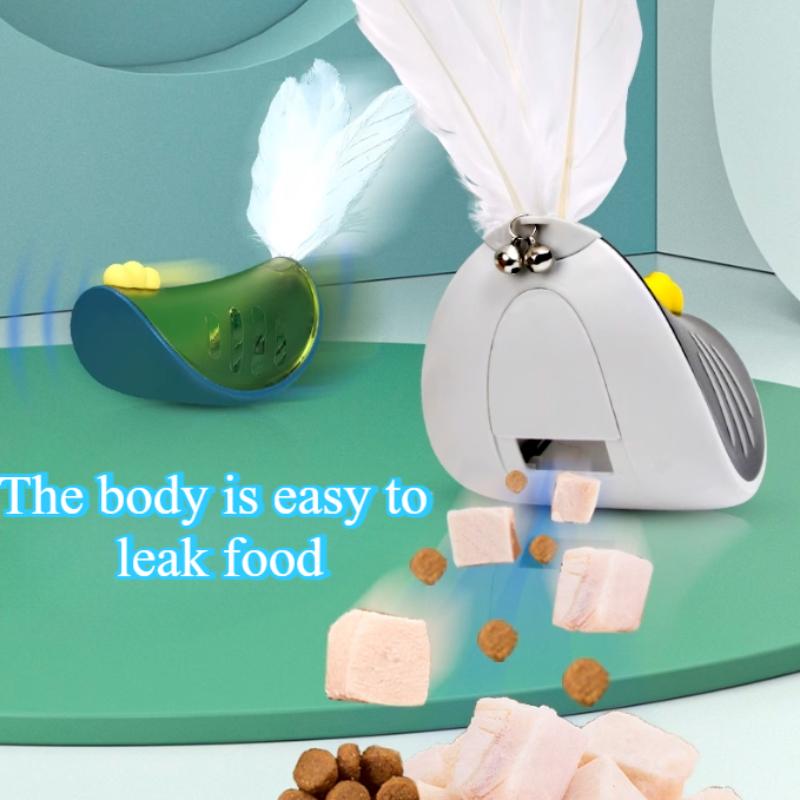 Interactive Leaky Food Cat Dog Toy Chicken Biomimetic Animal Toy Multifunctional Replaceable Feather Small Dog Toy Indoor Fun Companion Pet Supplies