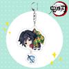 Demon Slayer Acrylic Keychain Tanjiro Nezuko Anime Double Sided Key Ring Accessories for Cosplay Set Gift Fans
