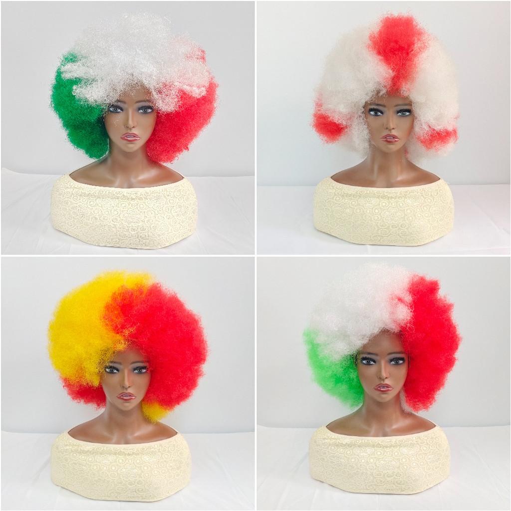 Afro Wig With Colorful Mix For Women And Teens Synthetic Hair