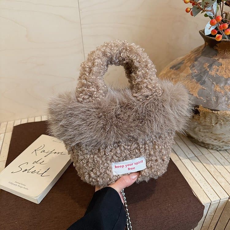 Women's Plush Mini Handbag Shoulder Bag
