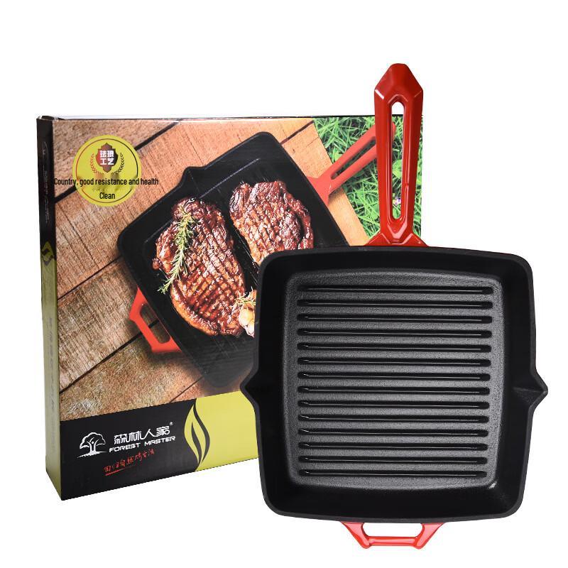 ZISIZ Antihaft-Gusseisen-Grillpfanne