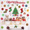 Christmas Wall Stickers Xmas Tree Candy Snowflake Pattern Self-adhesive PVC Sticker New Year Party Wall Window Decoration Decals