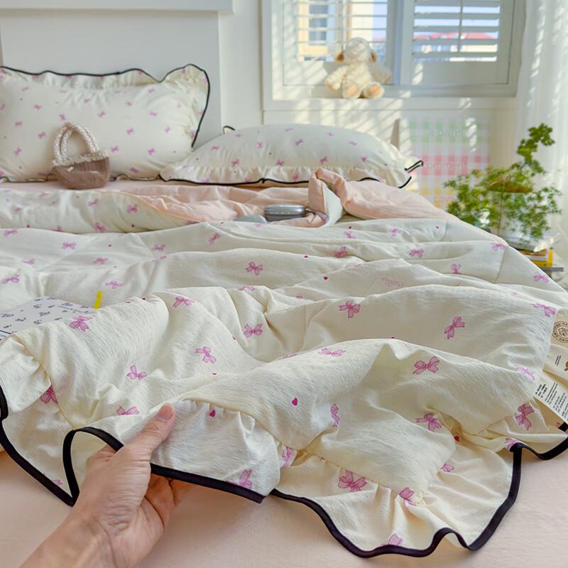 Duoshu Colorful Polka Dot Washed Cotton Summer Quilt