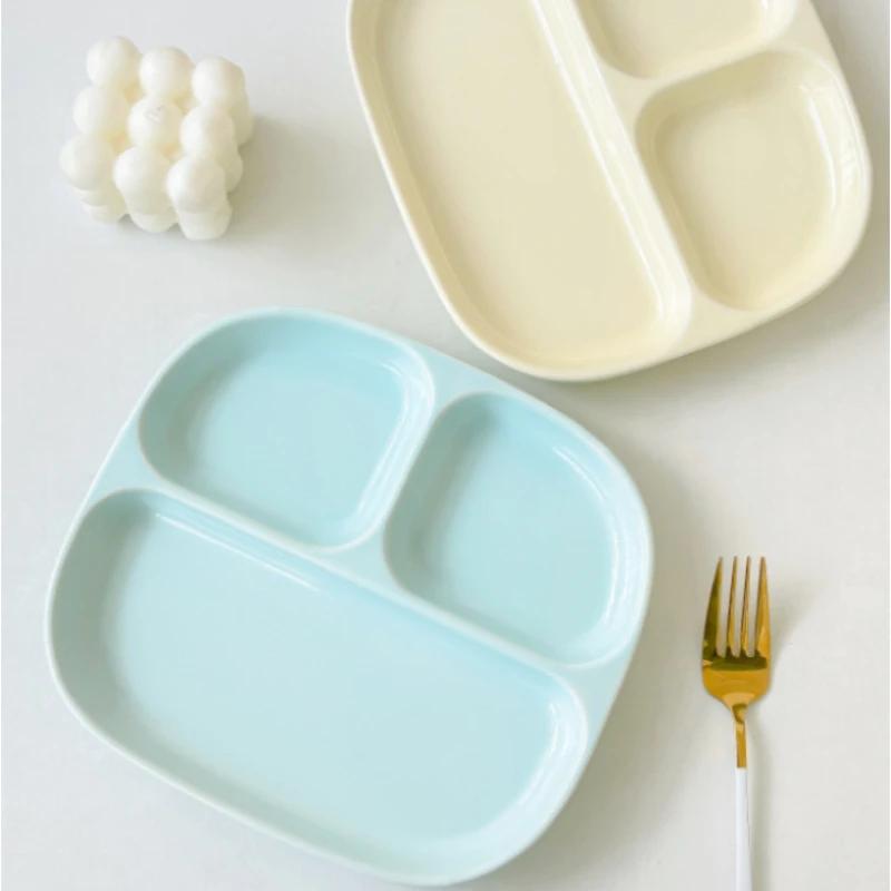 Snídaně Jednoduchý keramický talíř Miska na drobnosti Tři přihrádky Mikrovlnná trouba Ovoce Svačina Dezertní talíř Nádobí Kuchyňské doplňky