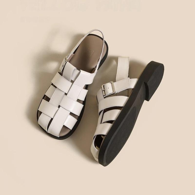 New Retro Women's Flat Shoes, Round-toed Sandals, Soft Soles