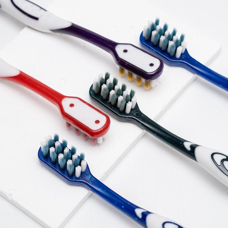 Three Smiles Soft & Hard Bristle Adult Toothbrush with Large Head and Gum Protection